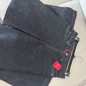 SPANX Gray Flare Wide Leg Jeans